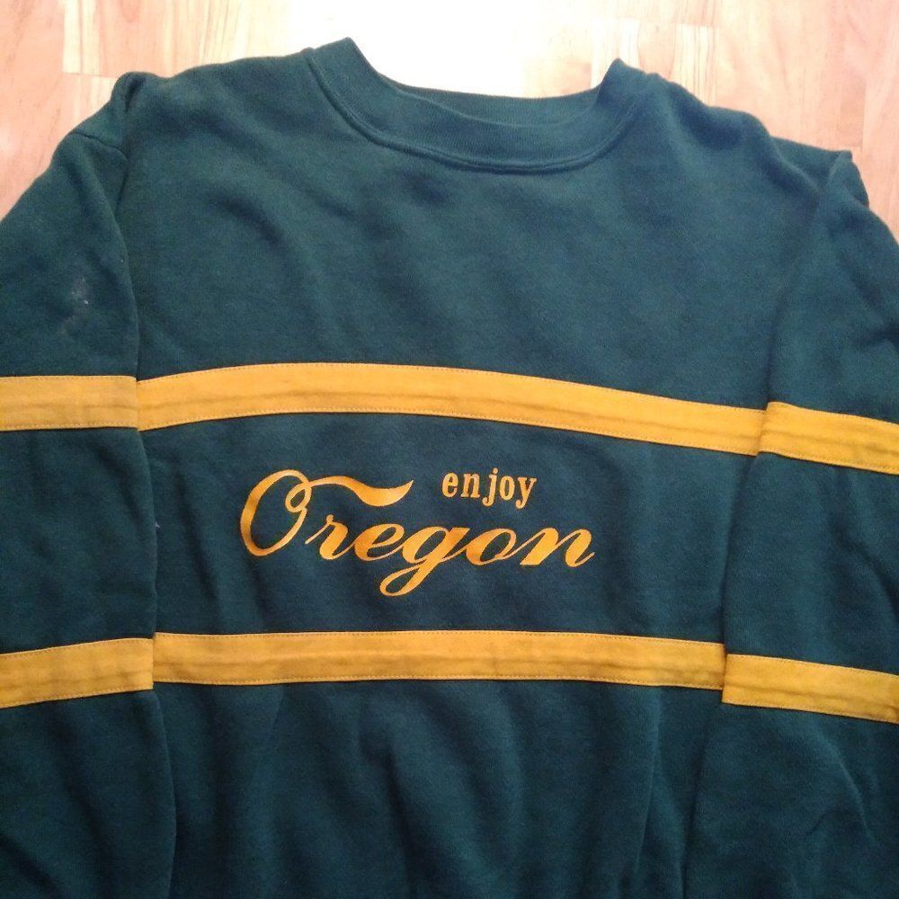 Vintage 80s Champion Enjoy Oregon Ducks Parody Crewneck Sweatshirt